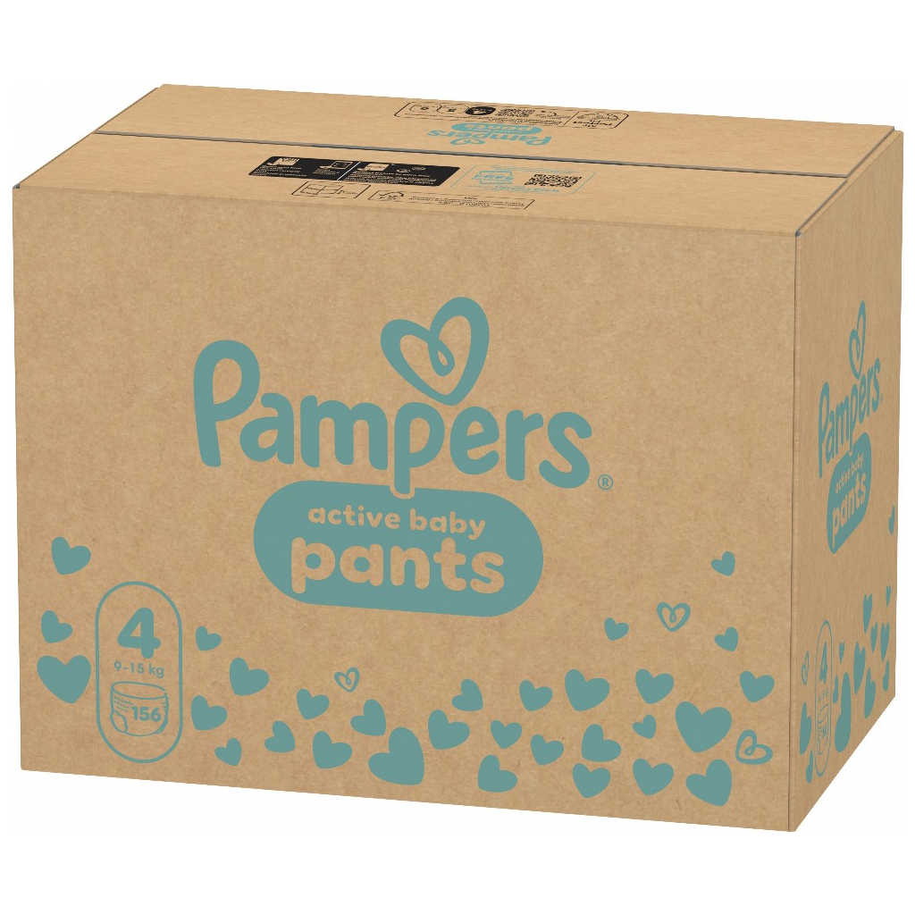 Підгузки Pampers Active Baby Pants Розмір 4 (9-15 кг) 156 шт (8006530305662) фото