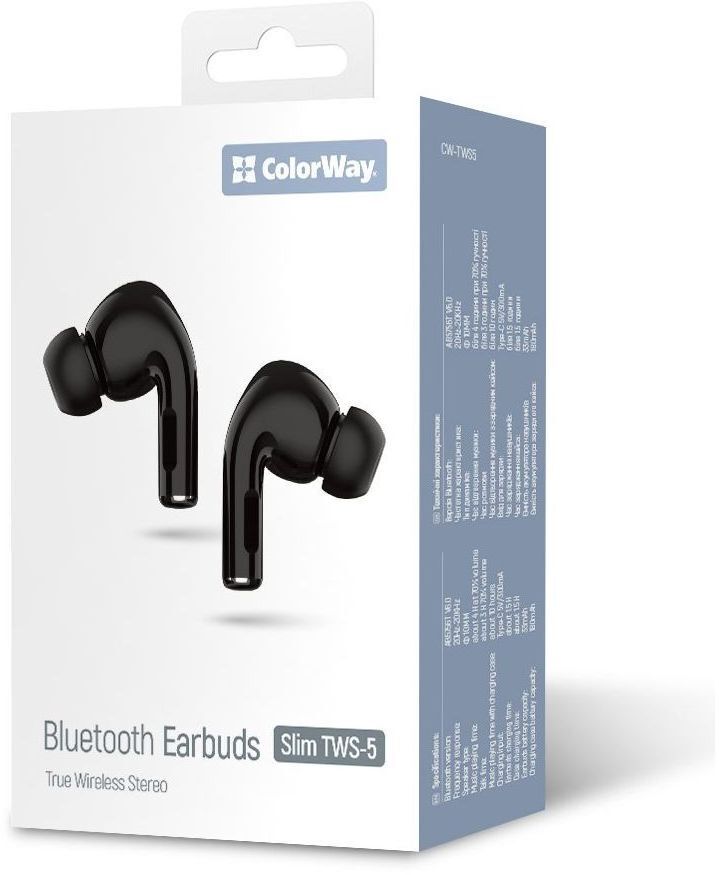 Навушники СolorWay Slim TWS-5 Earbuds Black (CW-TWS5BK) фото4