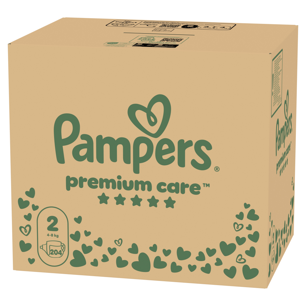 Підгузки Pampers Premium Care Розмір 2 (4-8 кг) 204 шт (8006530223669) фото2