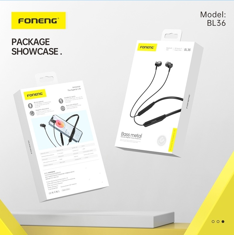 Навушники Foneng BL36 Deep Bass Neckband Bluetooth Earphone (BL36) фото5