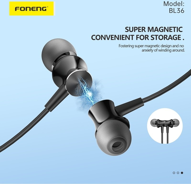 Навушники Foneng BL36 Deep Bass Neckband Bluetooth Earphone (BL36) фото2