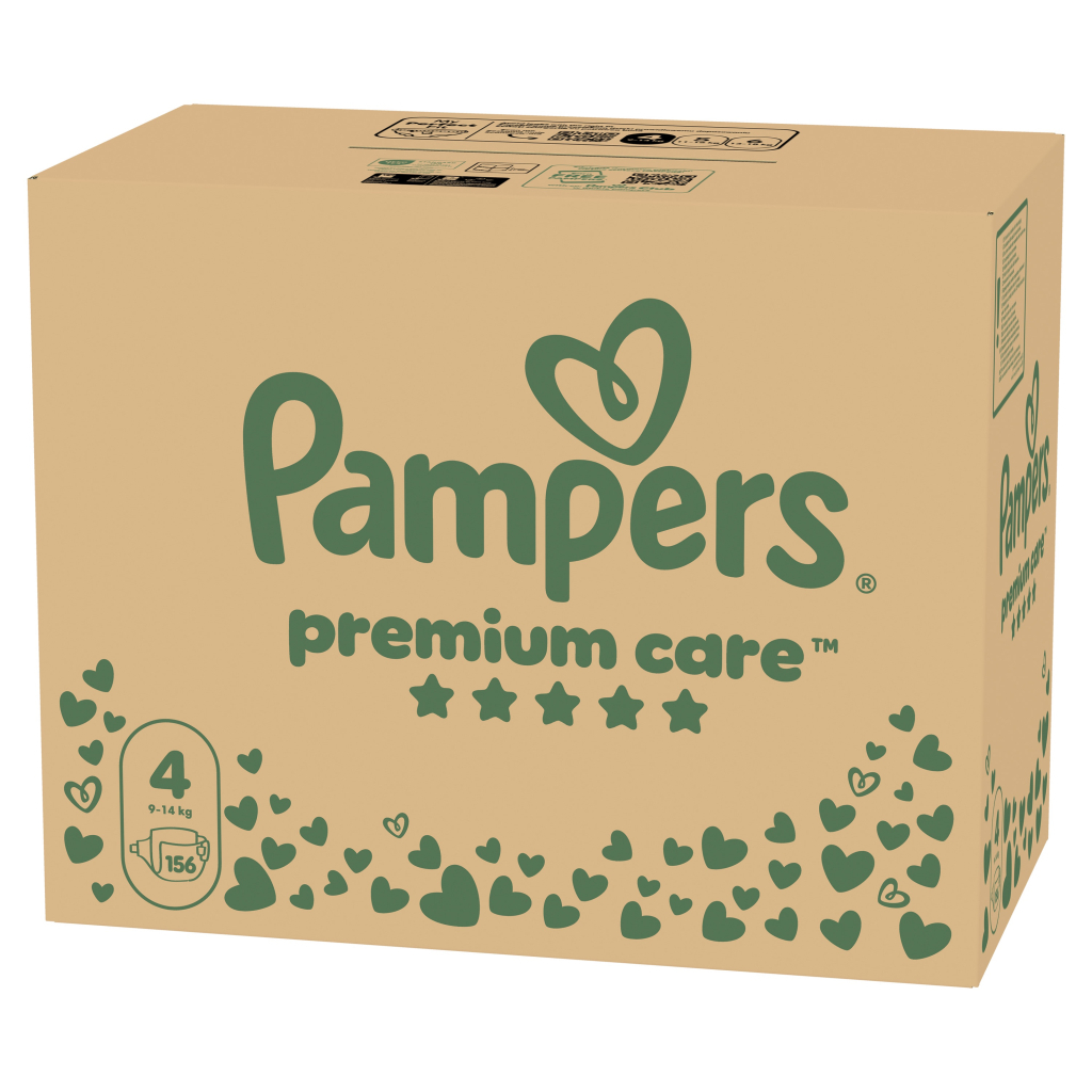 Підгузки Pampers Premium Care Розмір 4 (9-14 кг) 156 шт (8006530223591) фото
