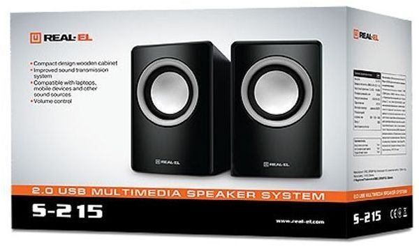 Акустична система REAL-EL S-215 Black фото2