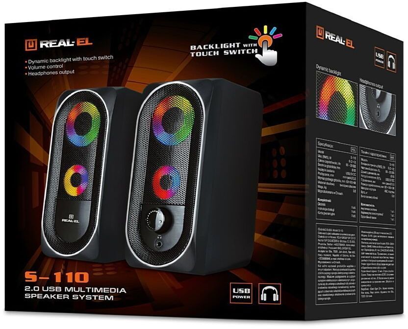 Акустическая система REAL-EL S-110 Black фото5