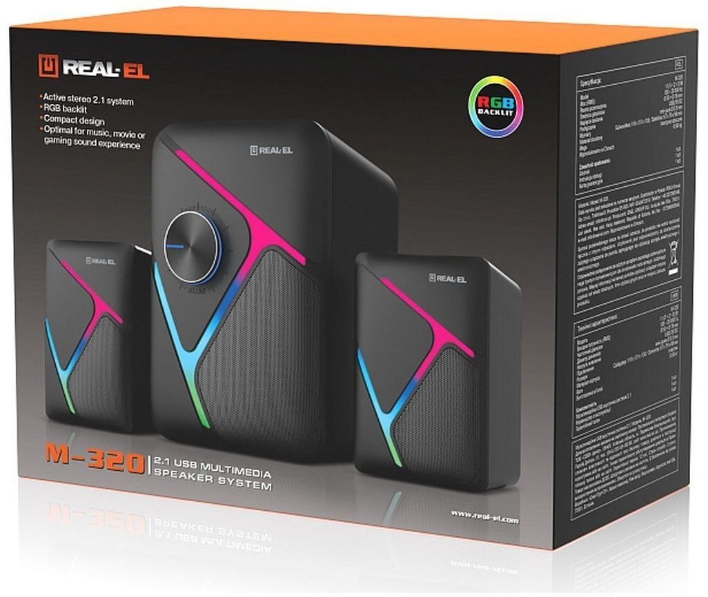 Акустическая система REAL-EL M-320 Black фото5