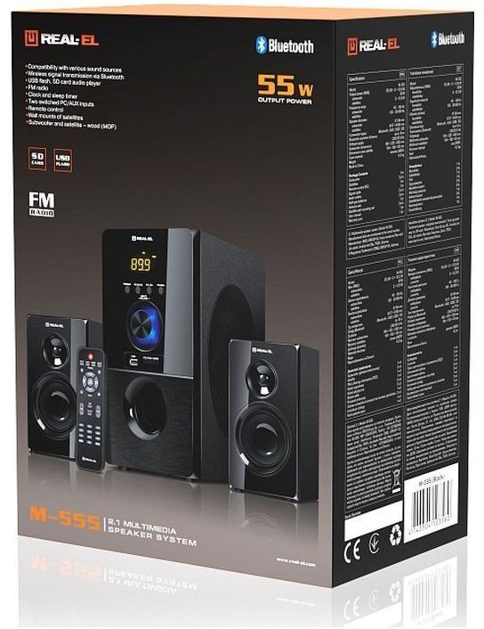 Акустическая система REAL-EL M-555 Black фото5
