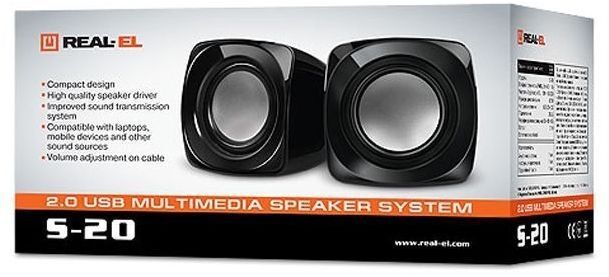 Акустична система REAL-EL S-20 Black фото2
