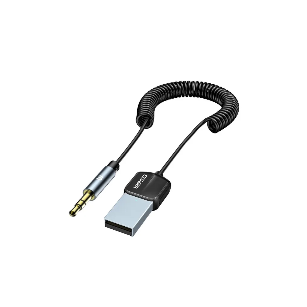 Bluetooth-трансмітер Essager Lingfeng USB to 3.5mm Bluetooth 5.0 Grey (EBT-LF01-P) фото2