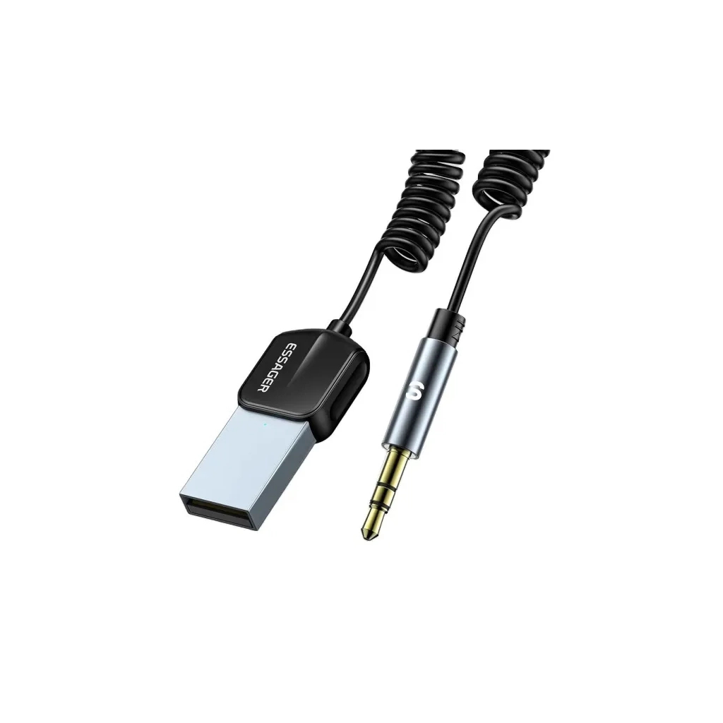 Bluetooth-трансмітер Essager Lingfeng USB to 3.5mm Bluetooth 5.0 Grey (EBT-LF01-P) фото3