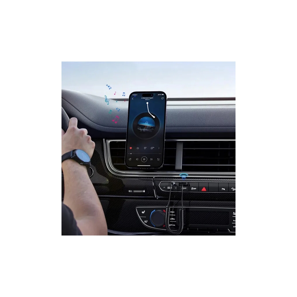 Bluetooth-трансмітер Essager Lingfeng USB to 3.5mm Bluetooth 5.0 Grey (EBT-LF01-P) фото4