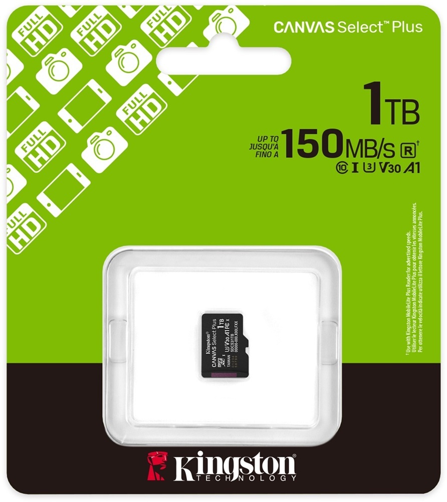 Карта памяти MicroSDXC Kingston Canvas Select Plus 1TB UHS-I Class 10 R150MB/s (SDCS3/1TBSP) фото2