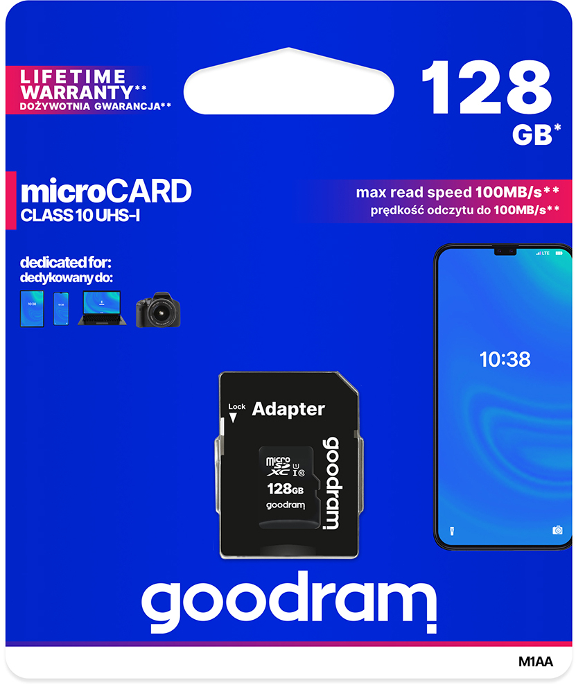 Карта памяти Goodram MicroSDXC 128GB UHS-I Class 10 + SD-adapter (M1AA-1280R12) фото5
