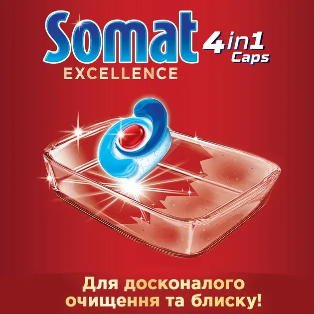 Таблетки для посудомийних машин Somat Excellence 60 шт. (9000101808087) фото