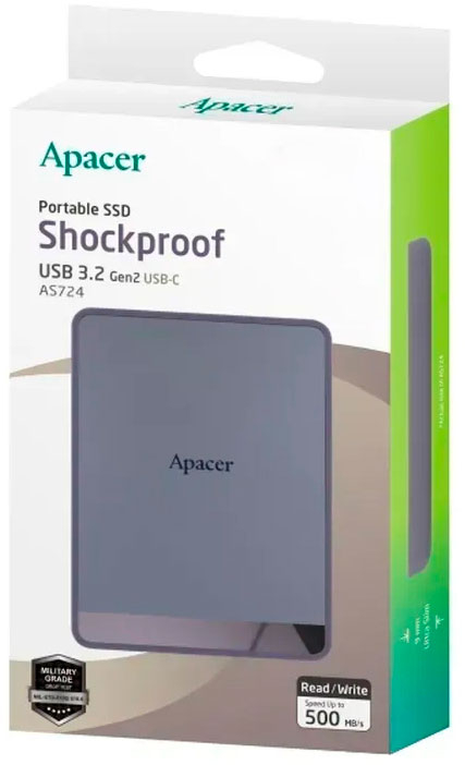 Накопичувач зовнішній Apacer SSD 512GB AS724 Mauve (AP512GAS724M-1) фото