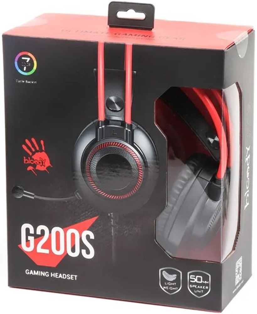 Игровая гарнитура A4Tech Bloody G200S Black/Red (4711421957373) фото5