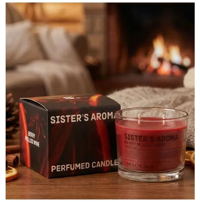 Ароматична свічка Sister's Aroma Berry Mulled Wine 150 г (4820227786350) фото2