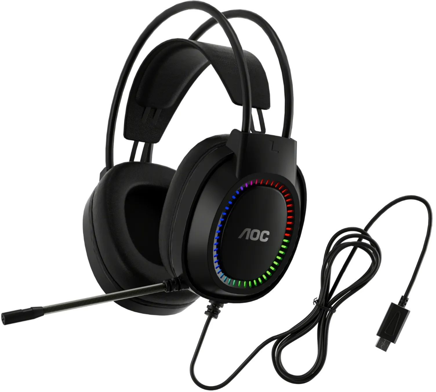 Ігрова гарнітура AOC ACG2500BK RGB Black (ACG2500BK/00) фото