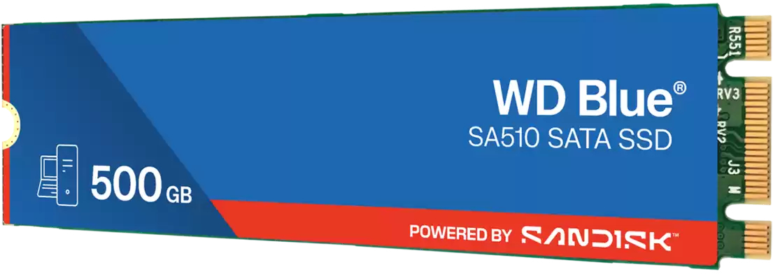 SSD Накопитель WD M.2 2280 500GB Blue SA510 (WDS500G3B0B-00AXS0) фото2