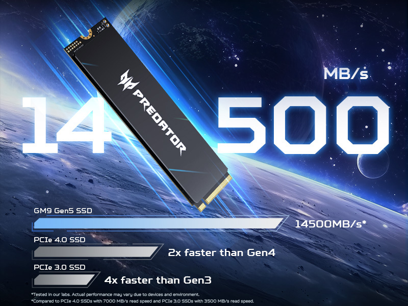SSD Накопитель Acer M.2 2280 1TB GM9 Predator (BL.9BWWR.136) фото7