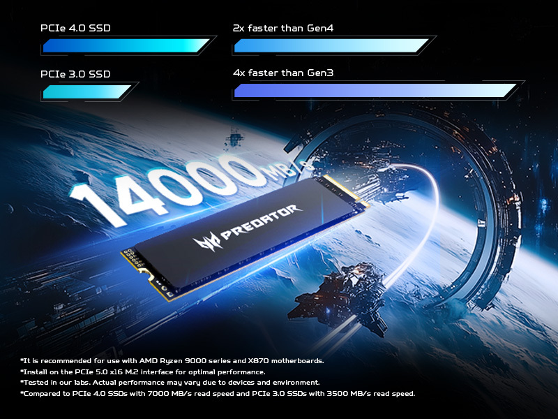 SSD Накопитель Acer M.2 2280 2TB GM9000 Predator (BL.9BWWR.130) фото4