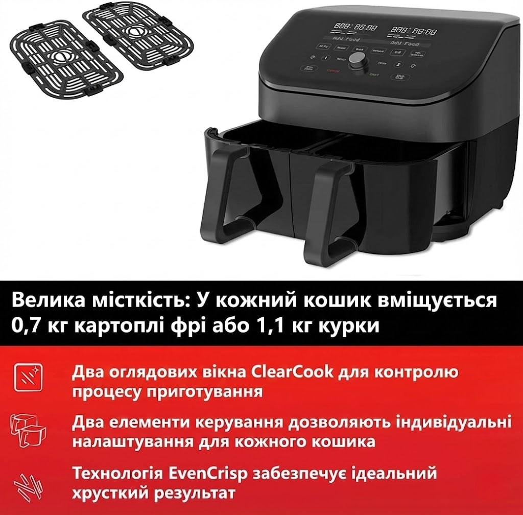 Мультипечь Instant Vortex Plus Double Basket ClearCook фото