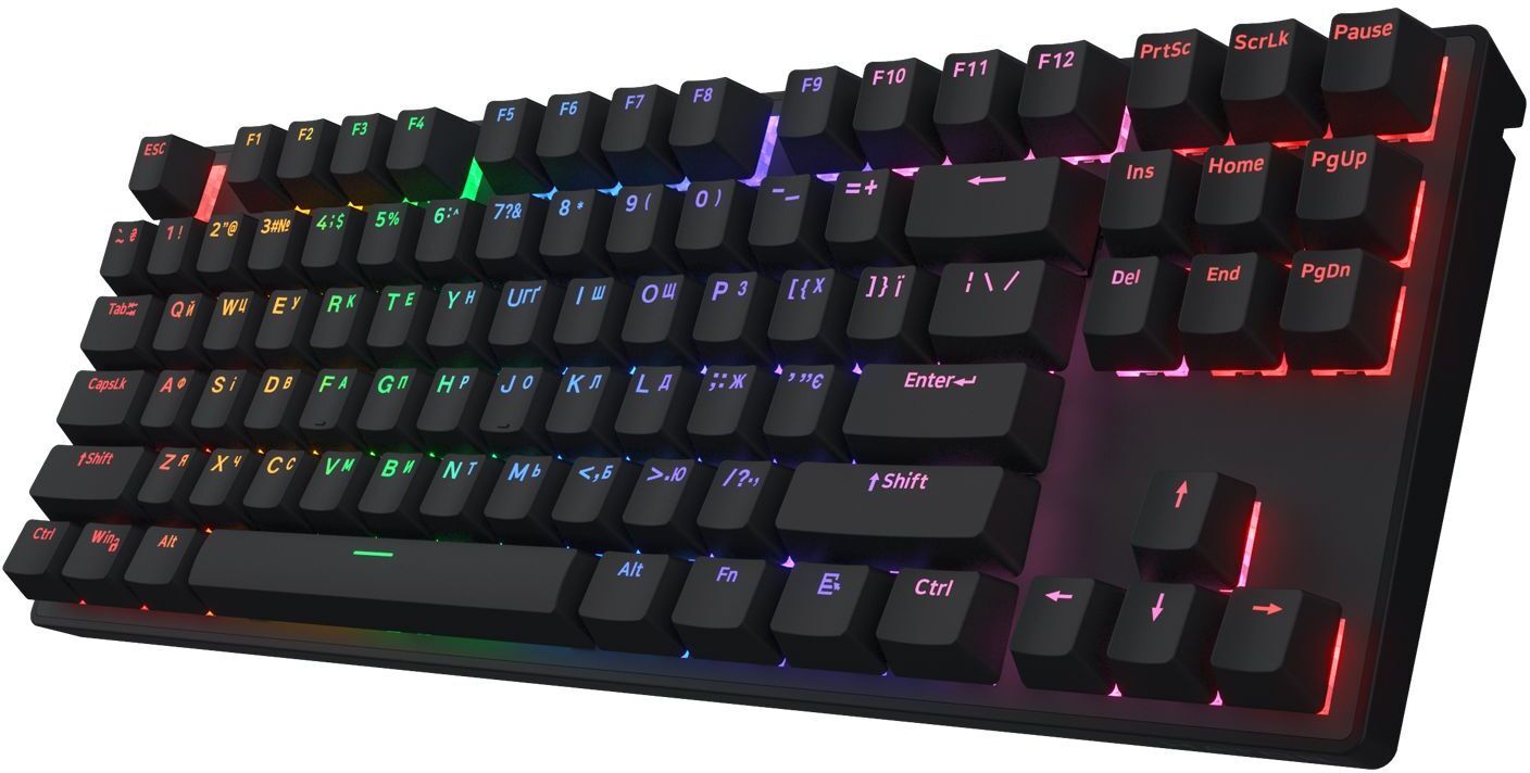 Ігрова клавіатура Hator Icefall Mecha TKL Wireless Rainbow Black (HTK287UA) фото3