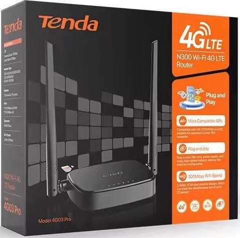 Маршрутизатор Tenda 4G03 Pro N300,1xLAN, 1xWAN, LTE cat.4, nano-SIM фото4