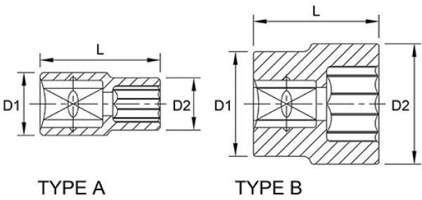 Головка торцева Toptul 18 мм 1/2" 12-гранна (BAEB1618) фото2