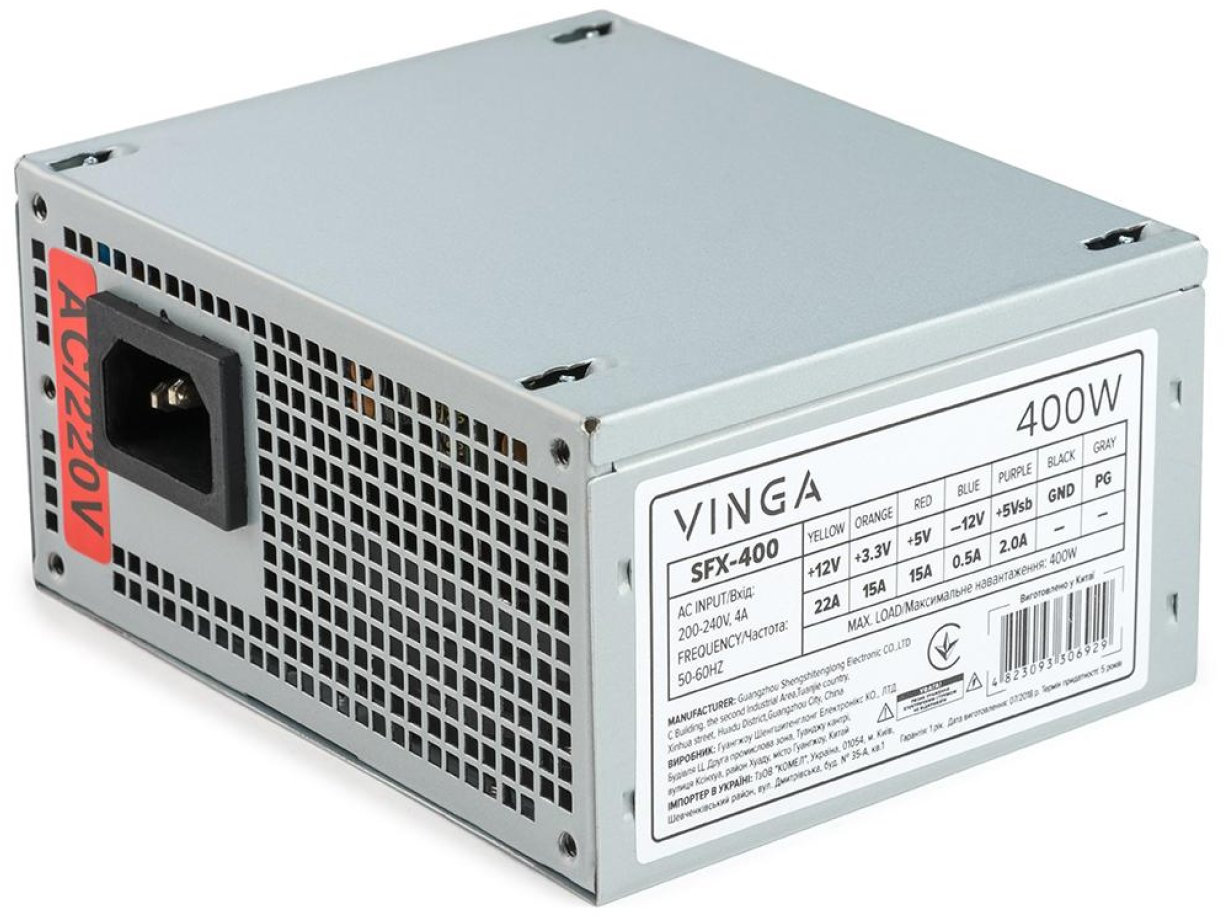 Блок живлення Vinga 400W ОЕМ (SFX-400) фото2