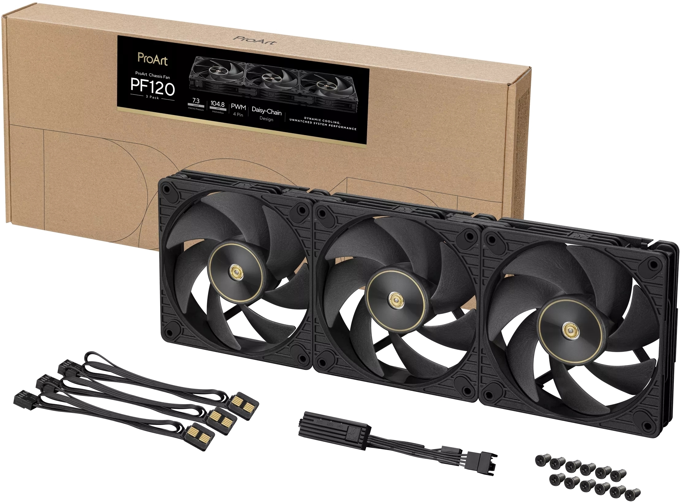 Корпусний вентилятор Asus ProArt PF120 Black 3IN1 (90DA00M0-B09020) фото