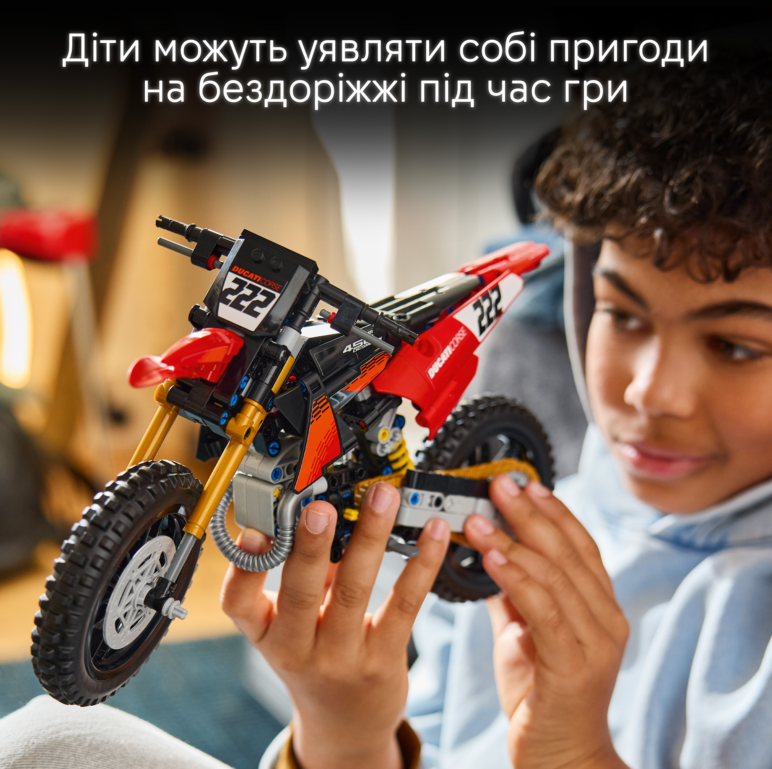 LEGO 42238 Technic Мотоцикл Ducati Desmo450 MX Factory фото5