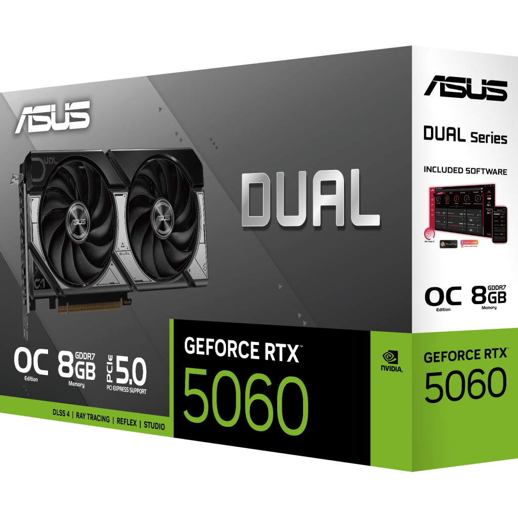 Видеокарта ASUS GeForce RTX 5060 8GB GDDR7 Dual OC (DUAL-RTX5060-O8G) фото