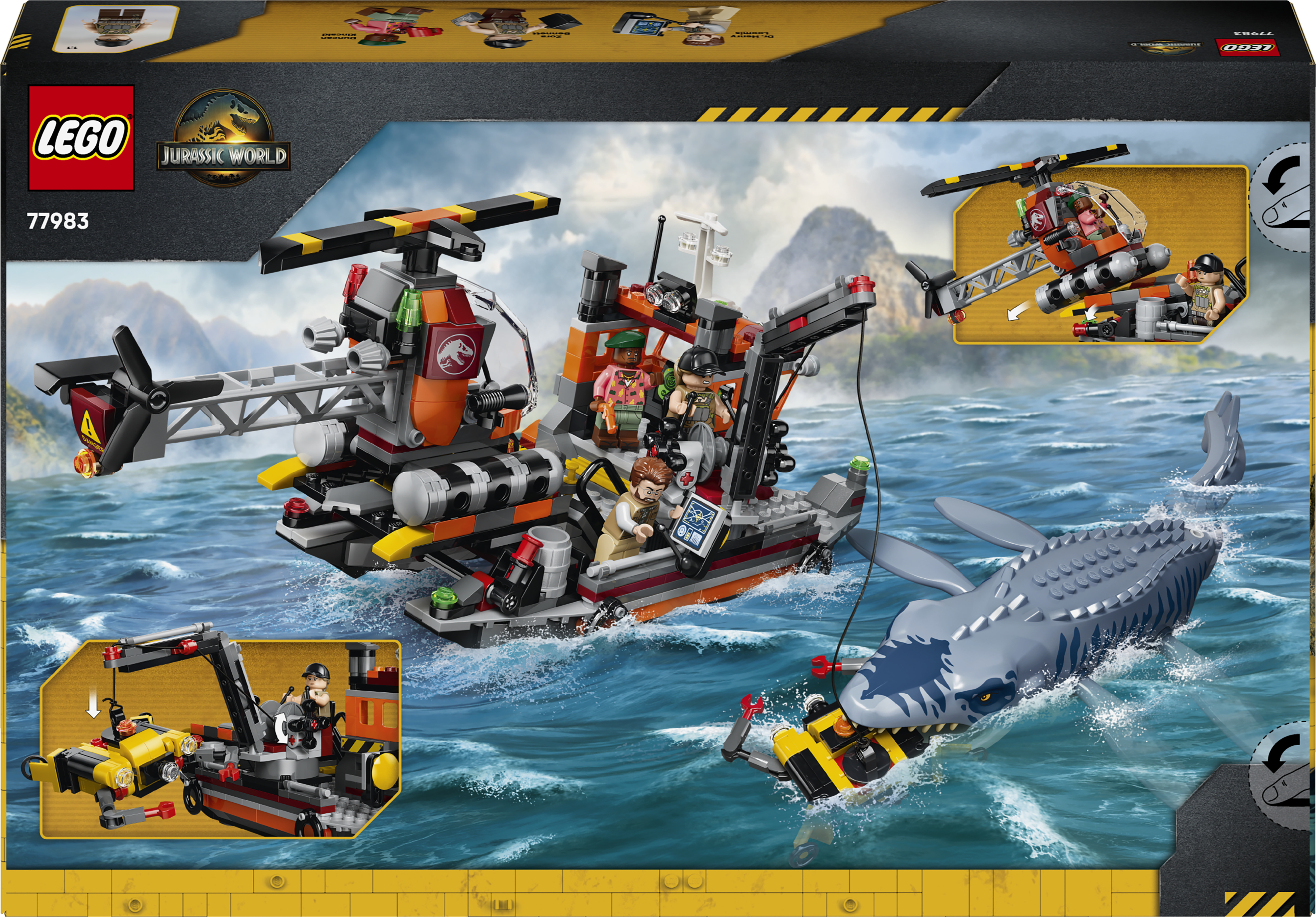 LEGO 77983 Jurassic World Нападение мозазавра на лодку фото