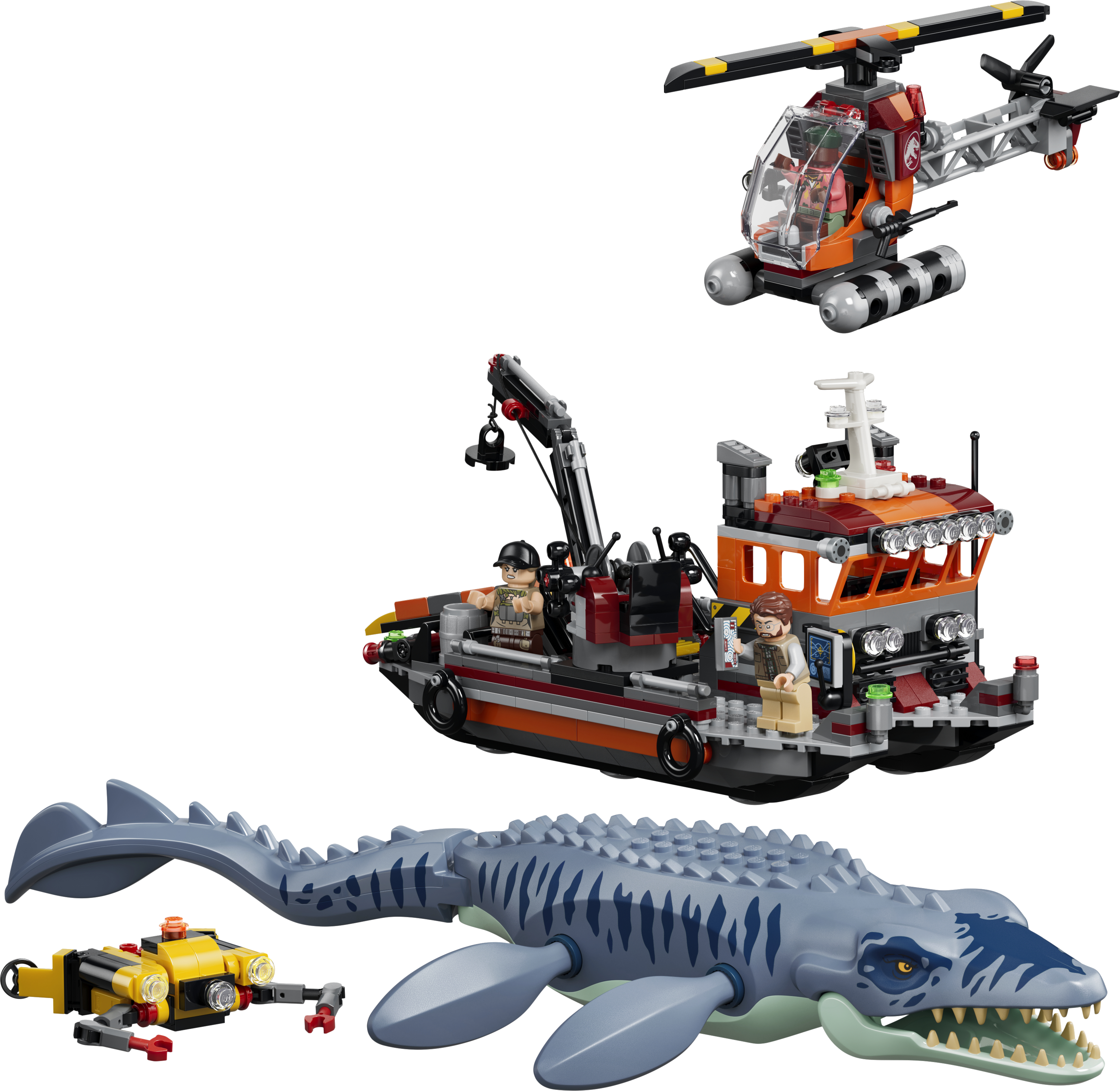LEGO 77983 Jurassic World Нападение мозазавра на лодку фото