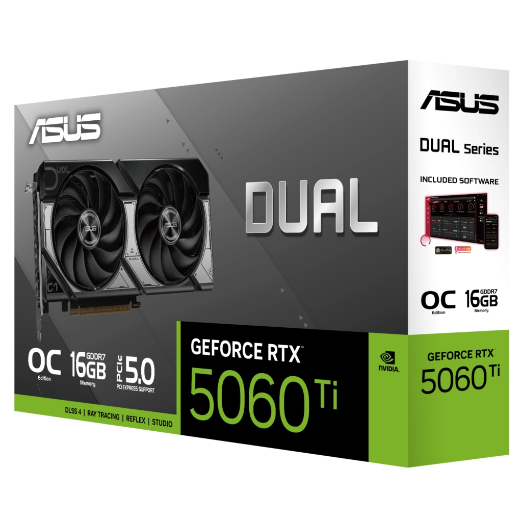 Видеокарта ASUS GeForce RTX 5060 Ti 16GB GDDR7 Dual OC (DUAL-RTX5060TI-O16G) фото