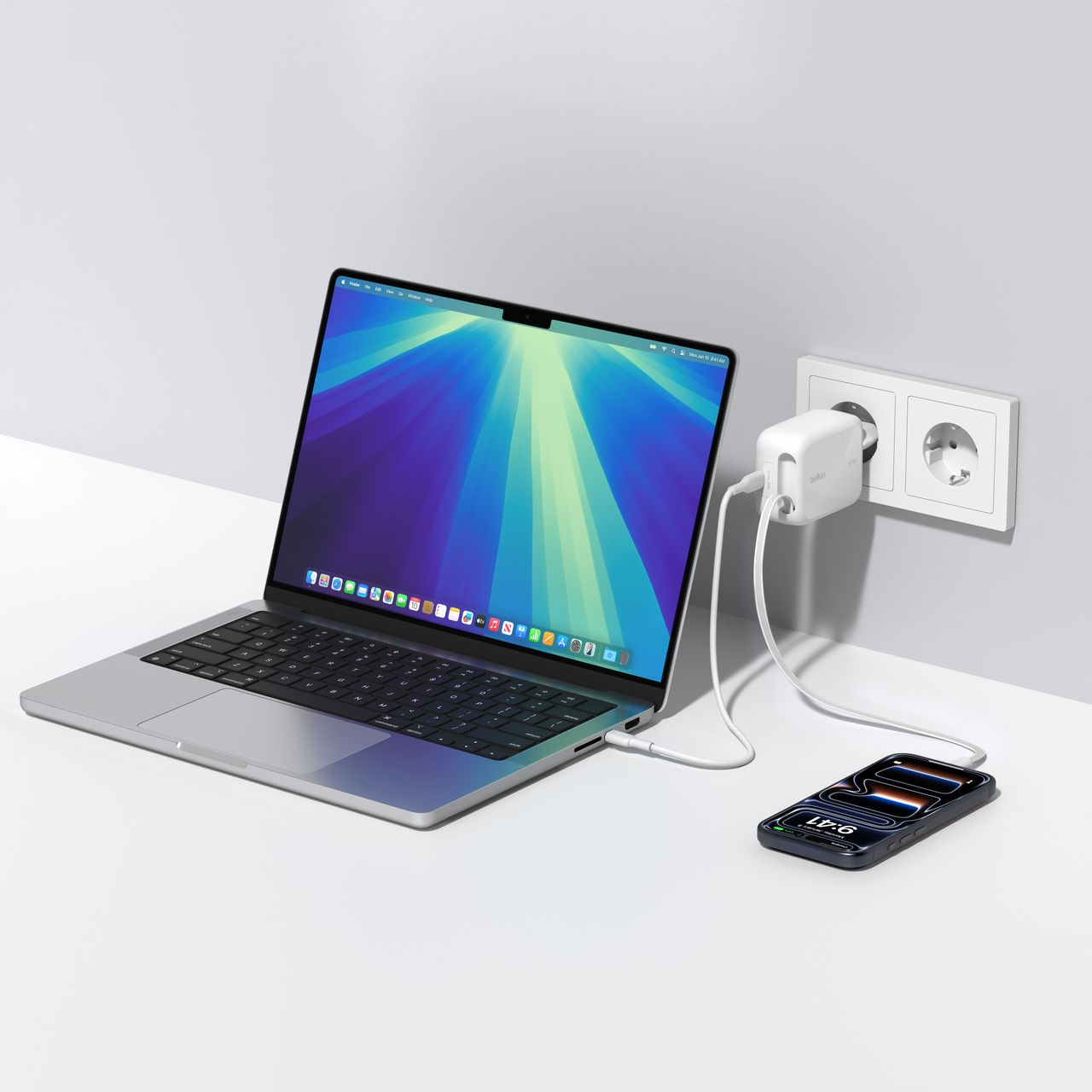 Зарядное устройство сетевое Belkin 67Вт USB-C PD PPS, белый фото10