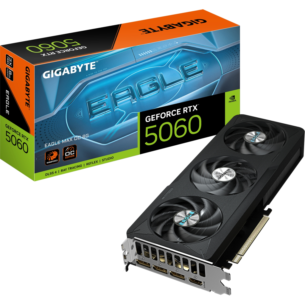 Видеокарта GIGABYTE GeForce RTX 5060 8GB GDDR7 Eagle Max OC (GV-N5060EAGLEMAX OC-8GD) фото10