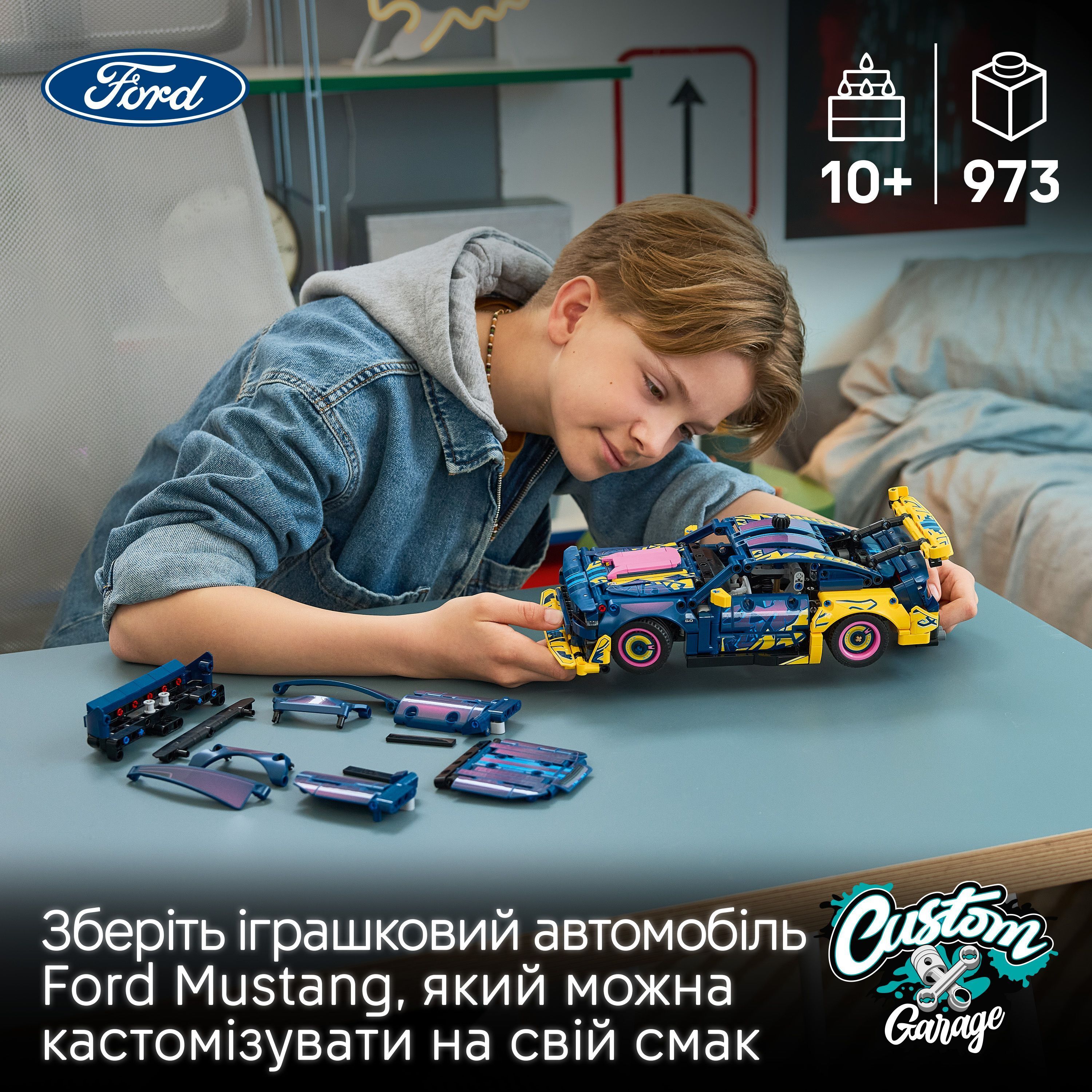 LEGO 42236 Technic Тюнінг-гараж з автомобілем Ford Mustang GT фото4