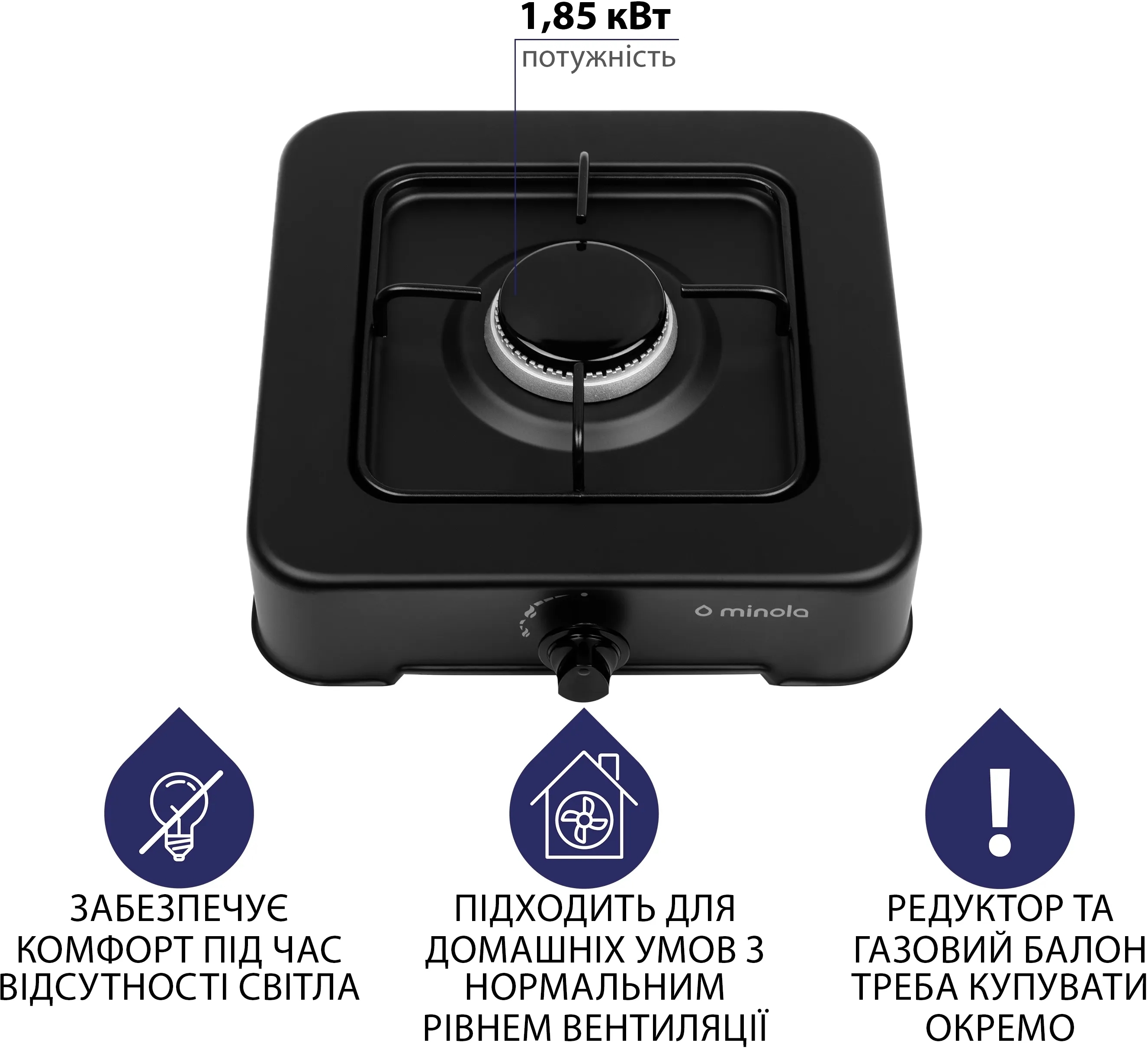 Настольная плита Minola TGH 100 WH фото