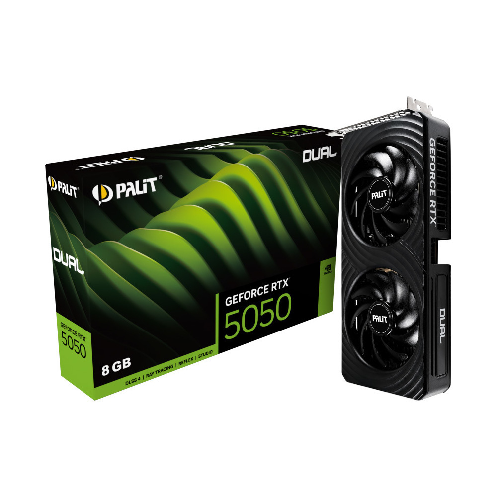 Відеокарта Palit GeForce RTX 5050 8GB GDDR6 Dual (NE65050019P1-GB2070D) фото