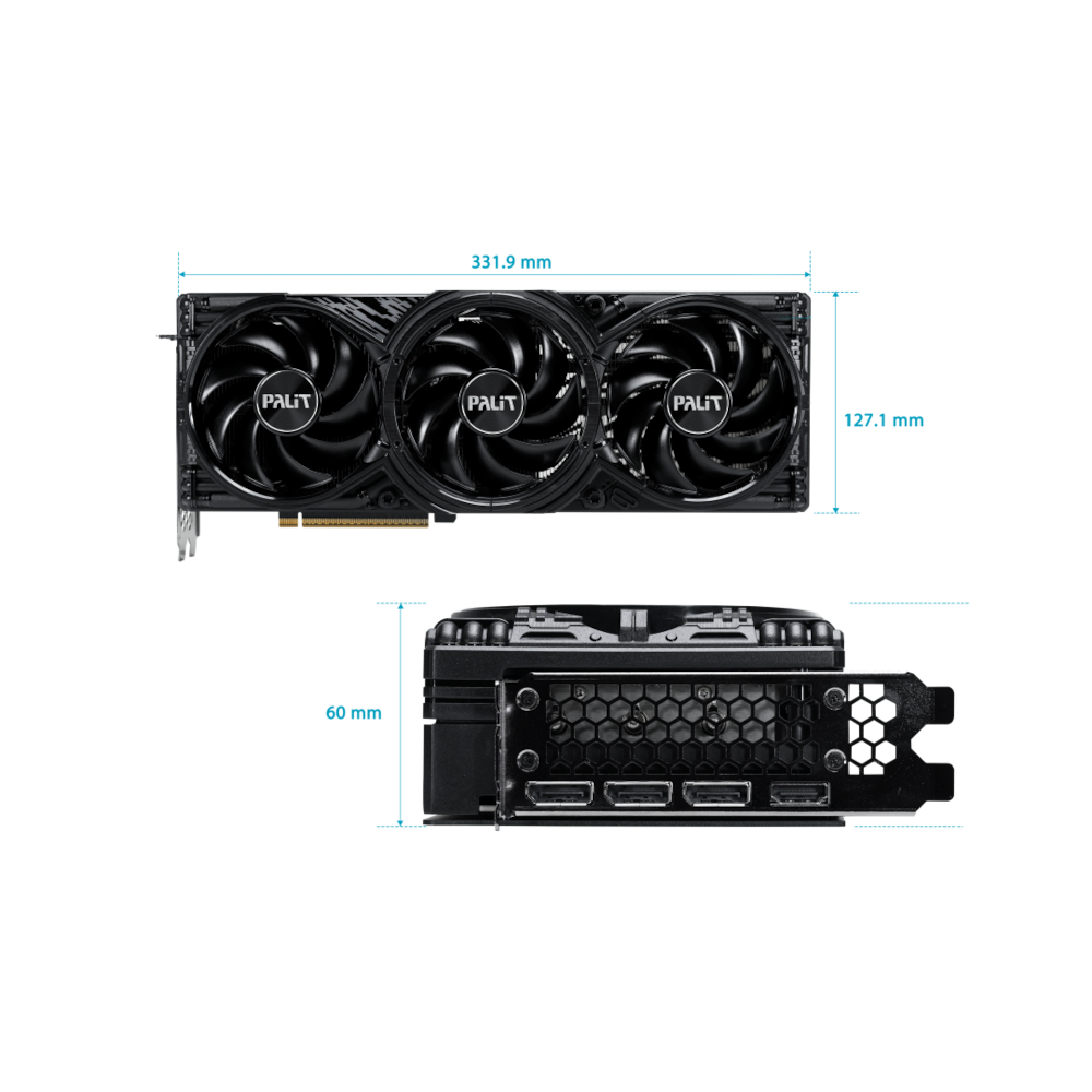 Видеокарта Palit GeForce RTX 5080 16GB GDDR7 GamingPro V1 (NE75080019T2-GB2031Y) фото10