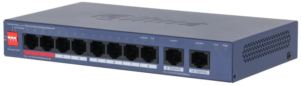 Комутатор Dahua DH-CS4010-8GT-110-V2 PoE фото2
