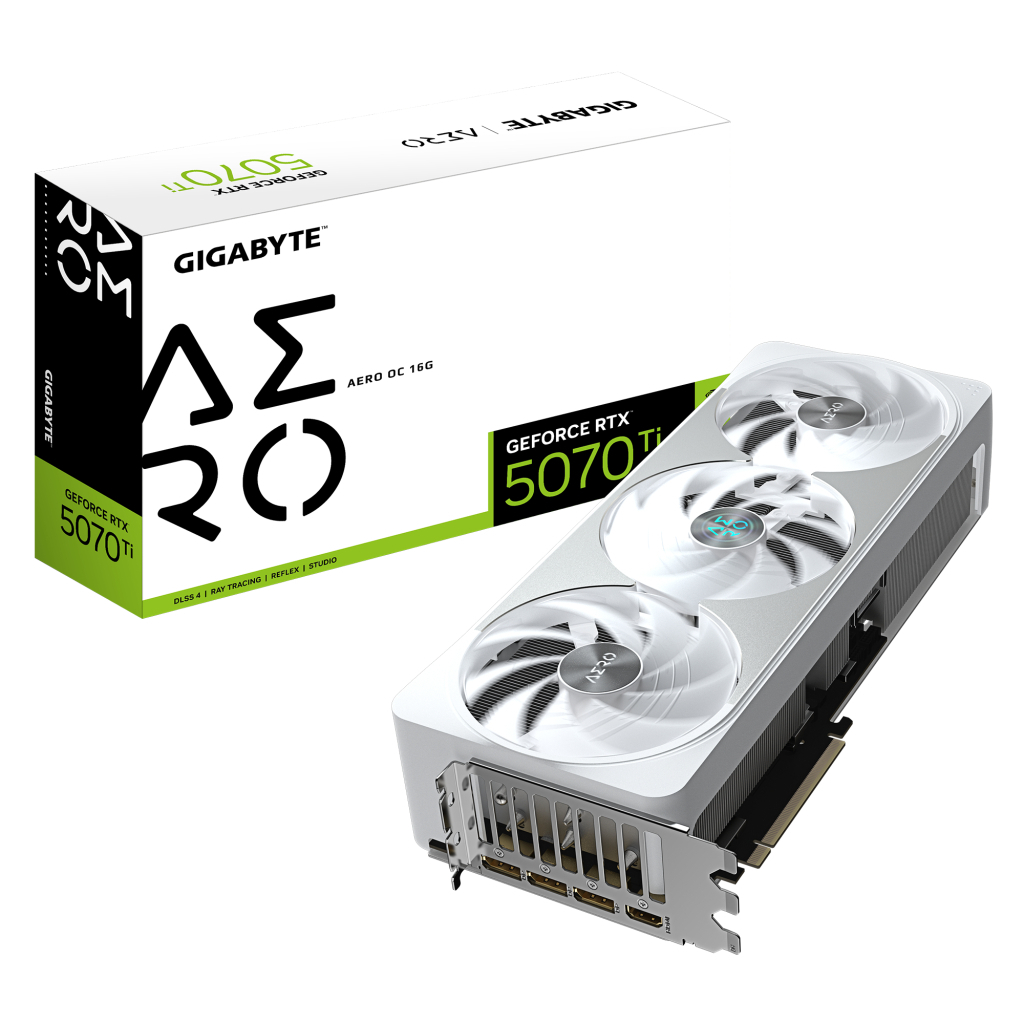Видеокарта GIGABYTE GeForce RTX 5070 Ti 16GB GDDR7 Aero OC (GV-N507TAERO OC-16GD) фото10