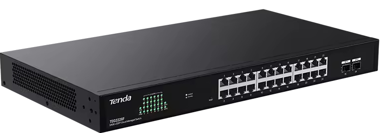 Коммутатор Tenda TEG2226F (24xGE LAN, 2xSFP, Smart Managed, CloudFi APP, steel case) фото2