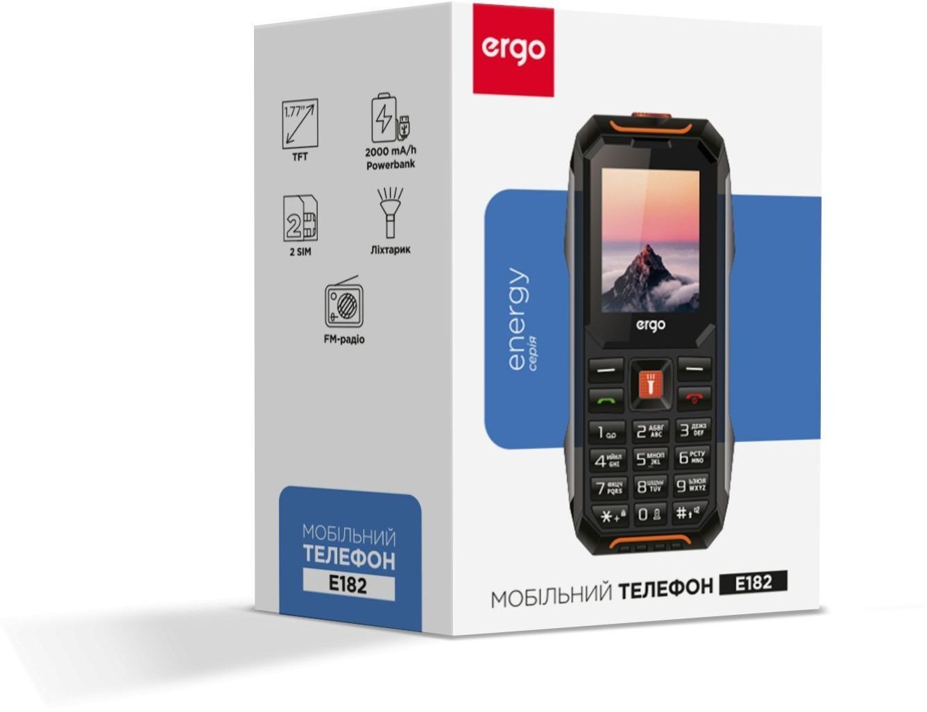 Мобильный телефон Ergo E182 Dual Sim Black Orange фото4
