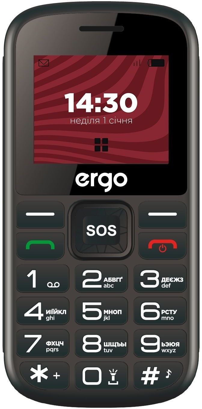 Мобильный телефон Ergo R202 Dual Sim Black фото2