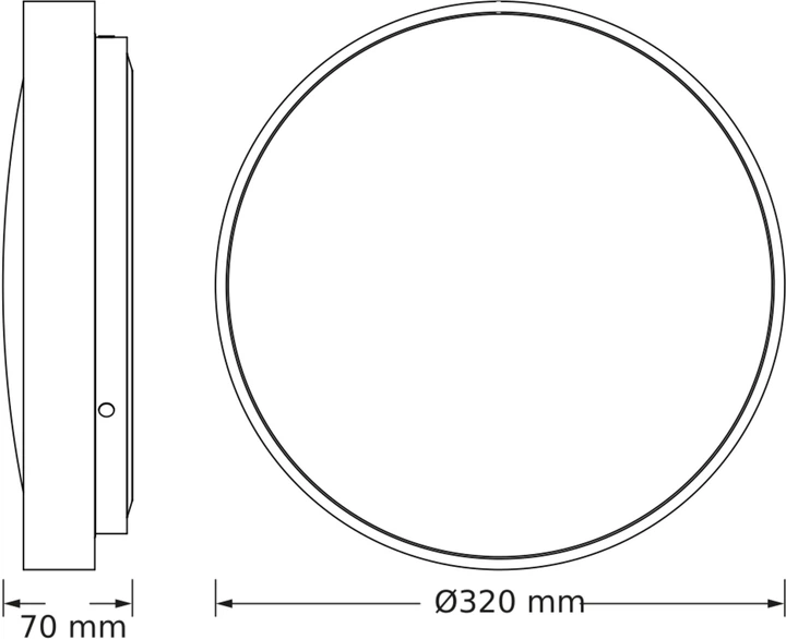 Светильник НСП с датчиком OSRAM CEILING LUXO 18 Вт, 4000 К, черный (4099854651113) фото