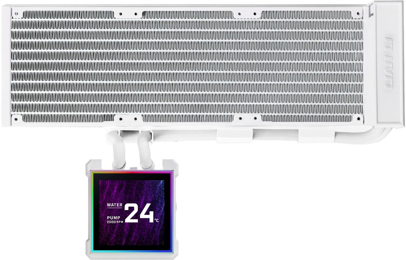 Система водного охлаждения Lian Li HydroShift II LCD-S 360N Fanless White (G89.GHS2LCDS36NW.00); I фото
