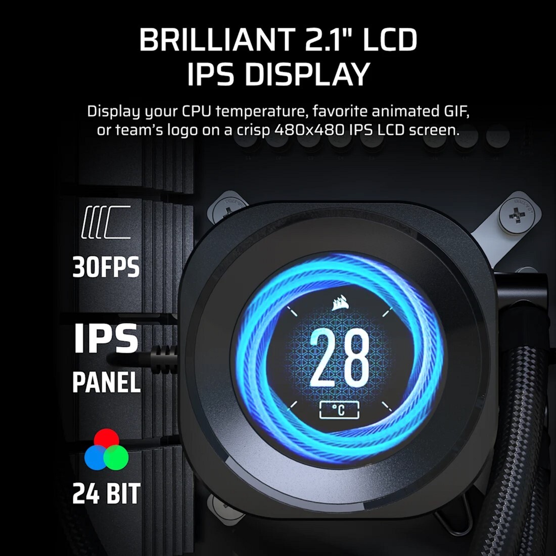 Система водного охлаждения Corsair Nautilus 240 RS LCD (CW-9061031-WW), Intel: 1851/1700, AMD: AM5 фото4