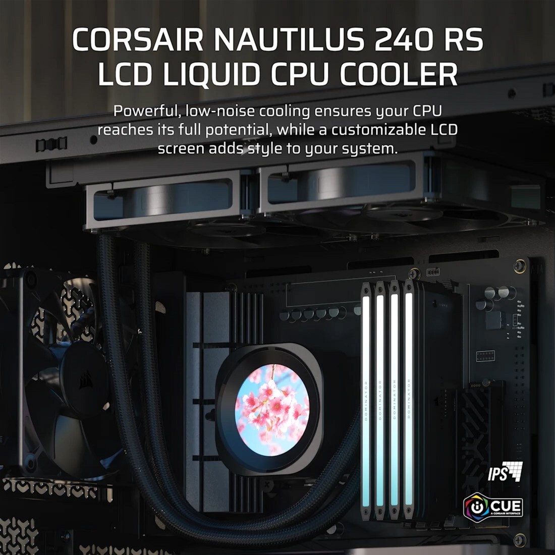 Система водного охлаждения Corsair Nautilus 240 RS LCD (CW-9061031-WW), Intel: 1851/1700, AMD: AM5 фото2